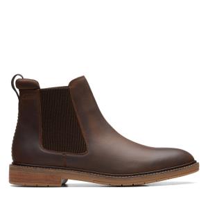 Clarks Clarkdale Hall Chelsea Boot Heren Bruin | CLK321DEL