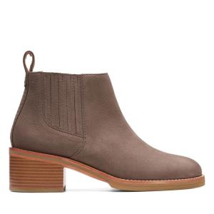 Clarks Cologne Top Hakken Laarzen Dames Donkergrijs Bruin | CLK724VWC