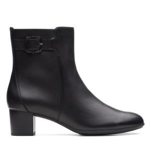 Clarks Linnae Up Enkellaars Dames Zwart | CLK698RJN