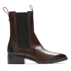 Clarks Lydia Top Chelsea Boot Dames Bruin | CLK041QUK