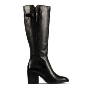 Clarks Mascarpone 2 Up Overknee Laarzen Dames Zwart | CLK461VKZ