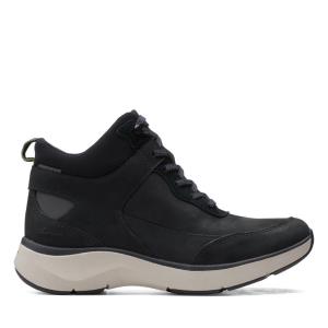 Clarks Wave 2.0 Mid. Enkellaars Dames Zwart | CLK952FBN