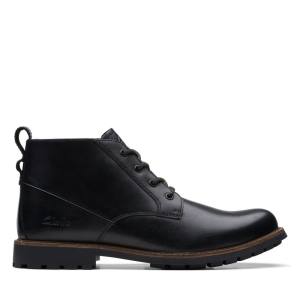 Clarks Westcombe Mid Enkellaars Heren Zwart | CLK672KLP