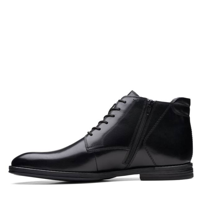 Clarks Citi Stride Rise Enkellaars Heren Zwart | CLK576OYK