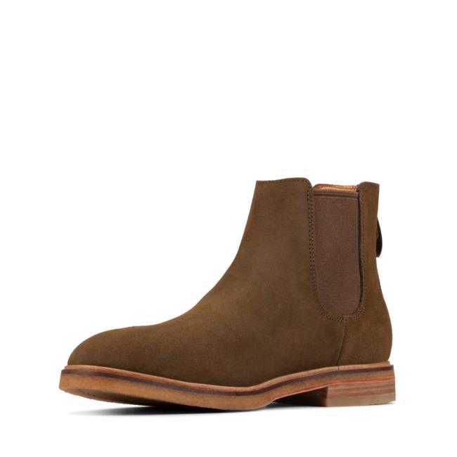 Clarks Clarkdale Gobi Chelsea Boot Heren Donkerolijfgroen | CLK951JSA