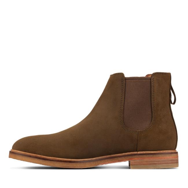 Clarks Clarkdale Gobi Chelsea Boot Heren Donkerolijfgroen | CLK951JSA