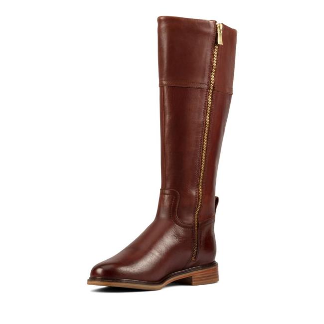 Clarks Clarkdale Hi Overknee Laarzen Dames Donkerbruin | CLK861LYM