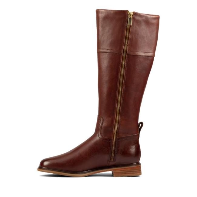 Clarks Clarkdale Hi Overknee Laarzen Dames Donkerbruin | CLK861LYM