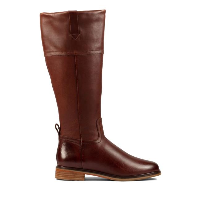 Clarks Clarkdale Hi Overknee Laarzen Dames Donkerbruin | CLK861LYM