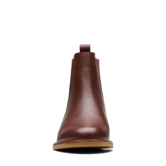 Clarks Cologne Arlo Enkellaars Dames Donkerbruin | CLK153THY