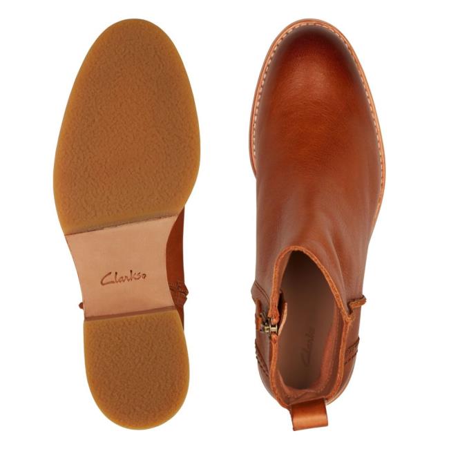 Clarks Cologne Zip Enkellaars Dames Donkerbruin | CLK491ETD