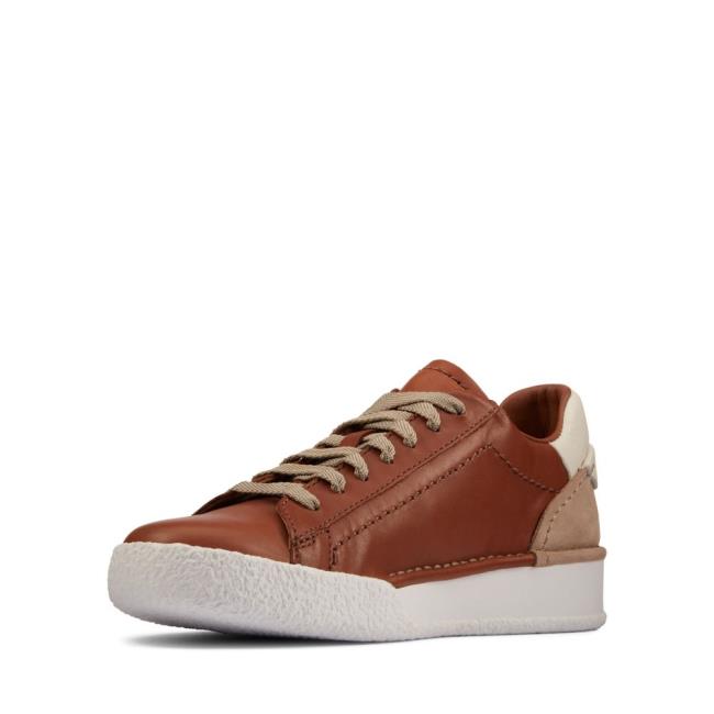 Clarks Craft Cup Kanten Sneakers Dames Donkerbruin | CLK037EAP