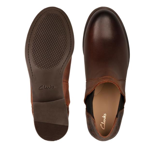 Clarks Demi 2 Beat Enkellaars Dames Donkerbruin | CLK684NMI