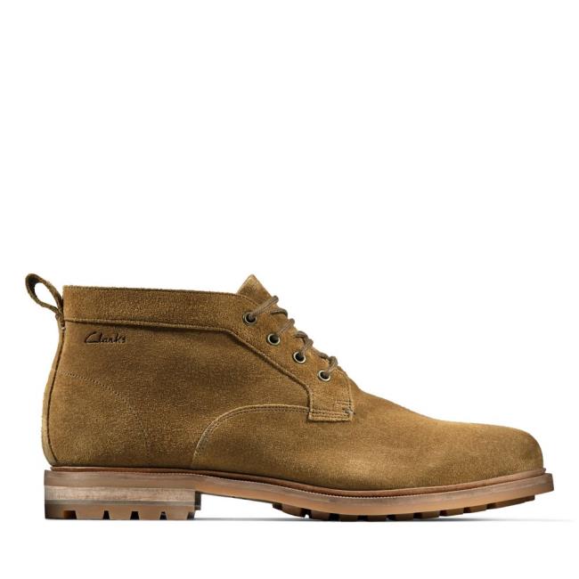 Clarks Foxwell Mid Vrijetijdslaarzen Heren Donkerbruin | CLK637CYB