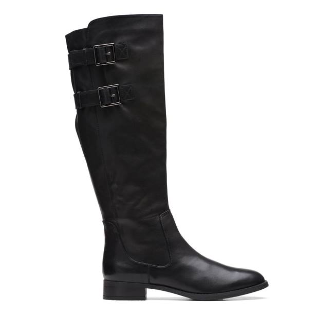 Clarks Hamble Up Overknee Laarzen Dames Zwart | CLK389GDX