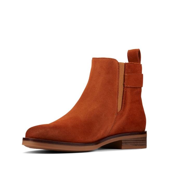 Clarks Memi Lo Enkellaars Dames Donkerbruin | CLK935OYX