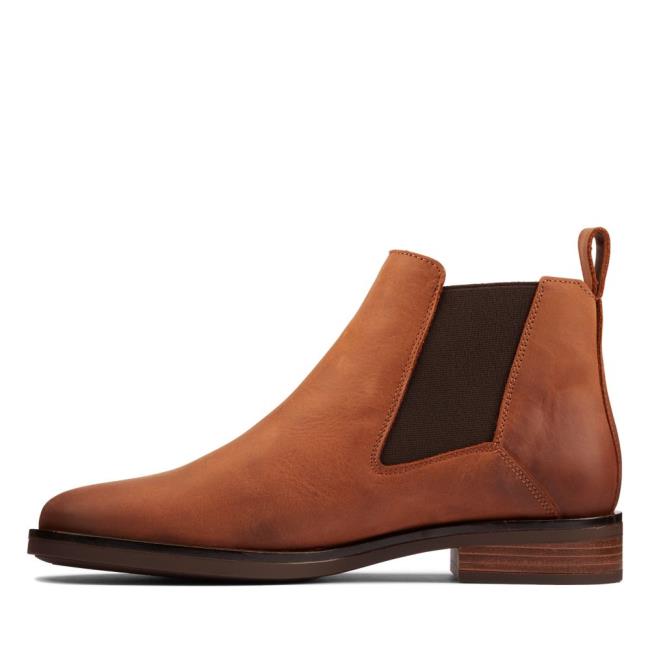 Clarks Memi Top Chelsea Boot Dames Donkerbruin | CLK794NHS