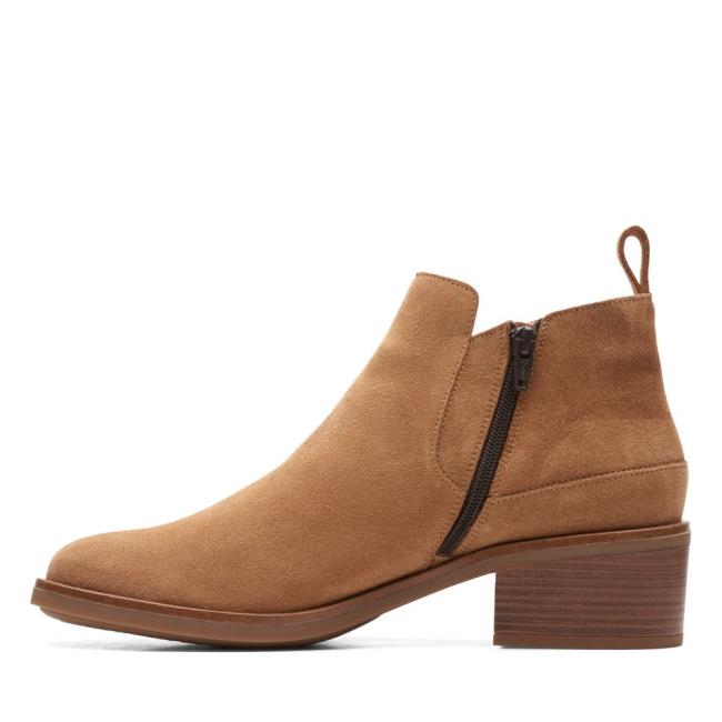 Clarks Memi Zip Enkellaars Dames Bruin | CLK671UKQ