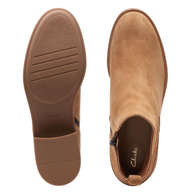 Clarks Memi Zip Enkellaars Dames Bruin | CLK671UKQ