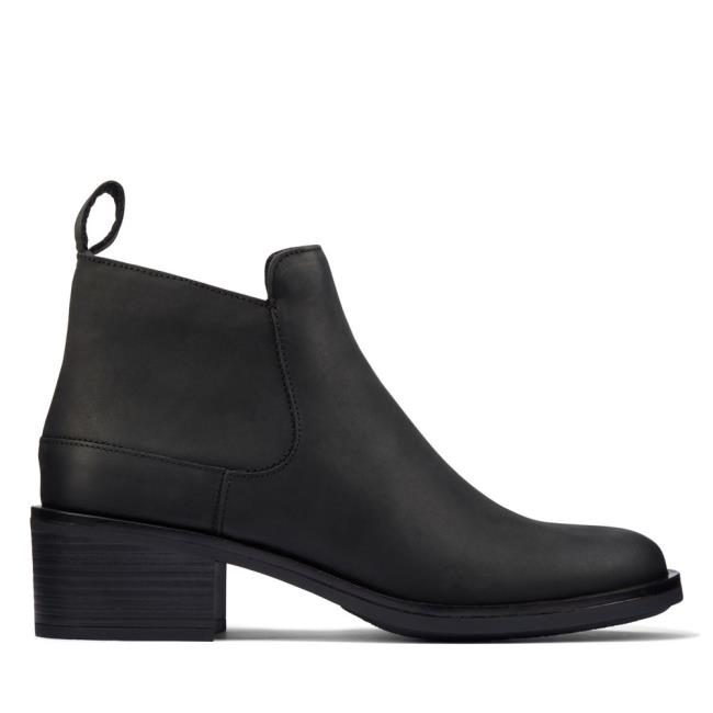 Clarks Memi Zip Enkellaars Dames Zwart | CLK870VHM