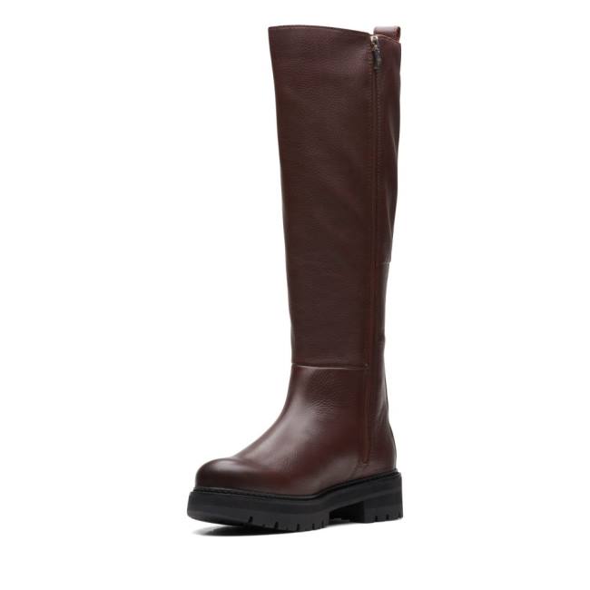 Clarks Orianna Long Overknee Laarzen Dames Bruin | CLK879ZUK