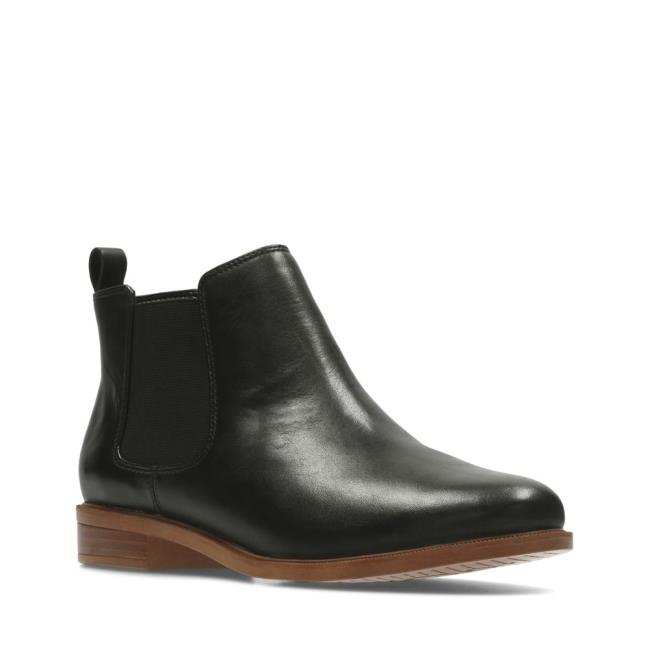 Clarks Taylor Shine Chelsea Boot Dames Zwart | CLK684ETV