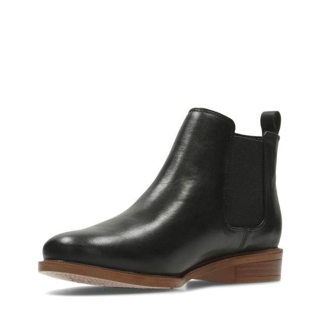 Clarks Taylor Shine Chelsea Boot Dames Zwart | CLK684ETV