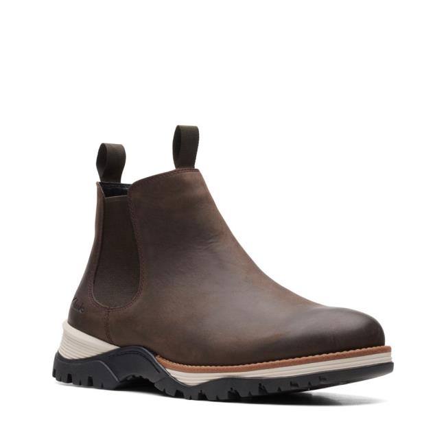 Clarks Topton Chelsea Chelsea Boot Heren Donkerbruin | CLK853HLQ